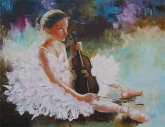 Bailarina - 70 x 90 cm  - Tcnica Mista